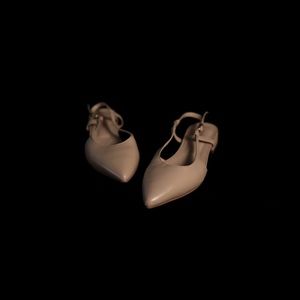 Jonak leather slingback in nude